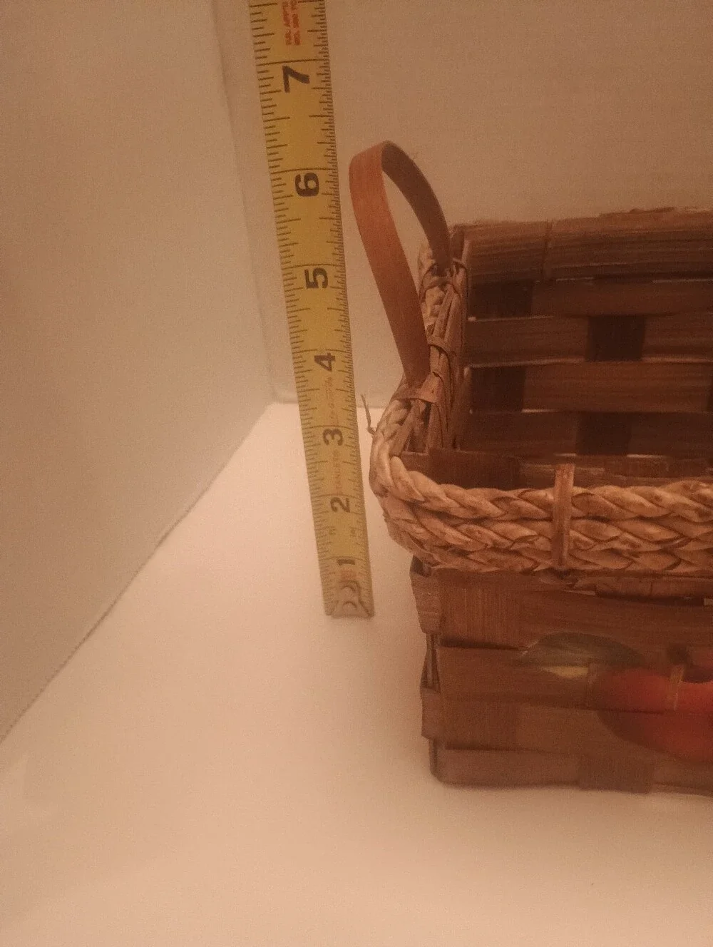 Woven Apple Accent Storage Basket - Brown
